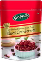 Happilo Californian Premium Sweet Dried Sliced Cranberries 200gm