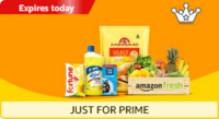 Amazon Fresh : Get ₹100 Cashback on Minimum Order: ₹1199 (Prime Users)...