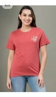 Mode Women's Regular Fit T-Shirt (MAT0673_Coral Pink