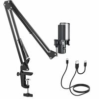 Audio Array AM-C40 Large Diaphragm USB Condenser Microphone Kit | Boom Arm & Pop...