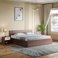 GODREJ INTERIO Bed, EWA King Size Engineered Wood Bed with Box Storage