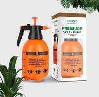 Cinagro Pressure Spray Pump (Orange 2 L), Gardening Water Pump Sprayer, Plant Wa...