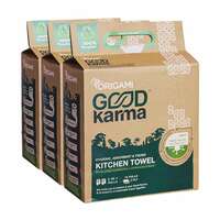 Origami Good Karma 2 Ply Kitchen Tissue Paper Roll - Pack of 6 (75 Pulls Per Rol...
