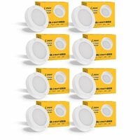 Jaquar 3W Striker Mini Round Surface Downlight with Aluminium Heat Sink (Pack 8)...