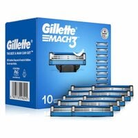 Gillette Mach 3 Shaving Blades - Pack of 10 (Cartridges)
