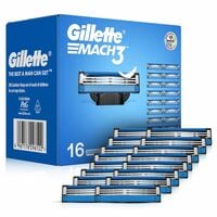 Gillette Mach 3 Shaving Blades - Pack of 16 (Cartridges)
