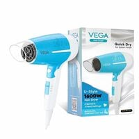 Vega U Style 1400-1600W Foldable Hair Dryer for Women & Men with Cool Shot Butto...