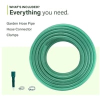 Garbnoire Heavy Duty 3 Layered Braided Water Hose Pipe (10 meters)