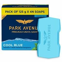 Park Avenue Premium Men’s Soaps for Bath – Cool Blue | 125g (Pack of 4) |...