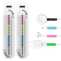 J'TTON 8 Pcs Spiral Sleeves for Charger Cable Protector Data Cable Saver...