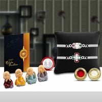 Baby buddha with rakhi set