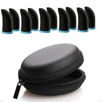 (10 Pcs with Black Pouch) Pubg Anti-Slip Thumb Sleeves