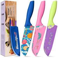 Homepuff 3-Piece Colorful Kitchen Knife Set – Rust-Resistant & Non-Slip At Jus...