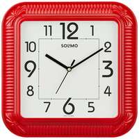 Amazon Brand - Solimo Square Digital Wall Clock | Plastic | 12 Inch | Red...