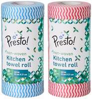 Amazon Brand - Presto! Non-Woven Kitchen Towel Roll | 80 Pulls (Pack of 2)...
