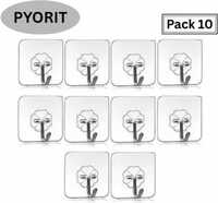Adhesive Wall Door Sticky Hanger Holder for Kitchen And Bathroom Hook 10...
