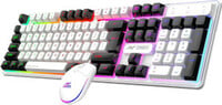 Ant Esports KM1610 LED Keyboard & Mouse for Gaming  (White)