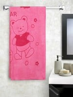 Buy Cortina Unisex Pink Printed 300 GSM Bath Towel - Bath Towels for Unisex 1157...