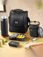 Classic Essentials Supreme Microwave Safe Set of 5 with Bottle|Bag & Cutlery 5 C...