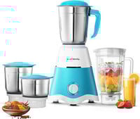 Longway Super Dlx 750 W Juicer Mixer Grinder  (Super | 4 Jars | White, Blue)...