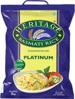 Heritage Platinum Basmati Rice  (Basmati Chawal) (Long Grain)  (5 kg)...