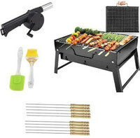TRLGOP BarbecueBasketFoldableforRoastBBQPortableGrillingBasketwithWoodHandle Cha...