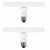 Philips Stellar Bright 10W LED T-Bulb, Base: E27 (Warm White), Pack of 2 (929001...
