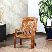 Cello Comfort Sit Chair (Sandalwood) | Strong and Durable | Easy to Clean | Chai...