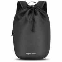 amazon basics 15L Black Blue Backpack | Lightweight & Durable Polyester | 2 Comp...