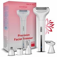 HOMEBASIC 5-in-1 Women’s Precision Trimmer, Waterproof, Type-C Rechargeable At...