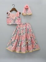 Ready To Wear Lehenga Choli Set With Net Dupatta
