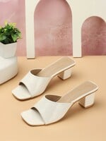 Buy Denill Striped Open Toe Block Heels - Heels for Women 24132822 | Myntra...