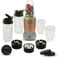 Inalsa Nutri Mixer 600 W Juicer Mixer Grinder  (Belle Pro | 5 Jars | Gold/Silv...