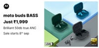 (Upcoming) Moto Buds Bass | Sale from 8th Sept