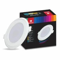 HAVELLS Polycarbonate Luna 6W Downlight for Junction Box Round | Colour - Cool D...