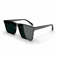 RICHORS Retro Square Black Light Weight Uv Protection Non-Polarized Sunglasses F...