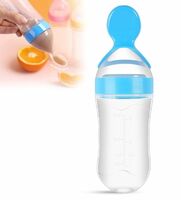 GLUN® Silicone Baby Feeding Bottle for New Born, Collapsible Bottle with Squeez...