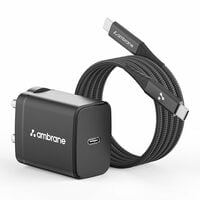 Ambrane 25W Mobile Charger Adapter Charging Cable | Fast Charging (Charge 25, Bl...