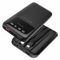 ZEBRONICS MW60 Power Bank 10000 mAh | 20W Fast Charge | Dual USB, Dual Type-C, L...