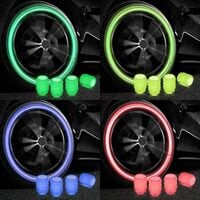 Tire Valve Stem Caps – Universal Glow-in-the-Dark Covers for Car, SUV, Bike & ...