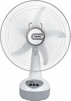 Atoz store AC/DC Rechargeable Table Fan Solar 15W 16-inch Inbuilt LED Light with...