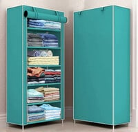 S . K Store Carbon Steel Collapsible Wardrobe