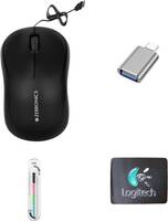 ZEBRONICS Comfort Mouse, C-OTG, MousePad, Cable Protector (Set of 4) Combo Set ...