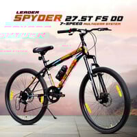 LEADER Spyder MultiSpeed (7 Speed) Mountain Bike   (Black, Only Front Suspension...