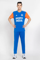 ADIDAS : INDIAN CRICKET T20 JERSEY Men Printed V Neck Polyester Blue T-Shirt...