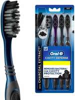 Oral-B Cavity Defense Charcoal, Value Pack of 4 Soft Toothbrush (Pack of 4)...