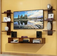 pndggroup Engineered Wood TV Entertainment Unit  (Finish Color - WENGE, DIY(Do...