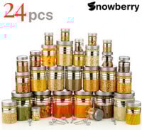 Snowberry Plastic Grocery Container  - 1200 ml, 650 ml, 350 ml, 250 ml  (Pack ...