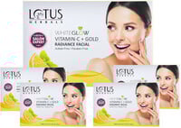 LOTUS HERBALS WhiteGlow Vitamin C + Gold Radiance Facial Kit(4 in 1) (57 g × 4)...