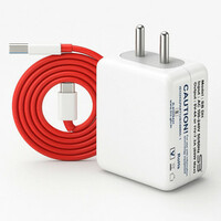 SB 80 W SuperVOOC 7.3 A Wall Charger for Mobile with Detachable Cable  (White,...